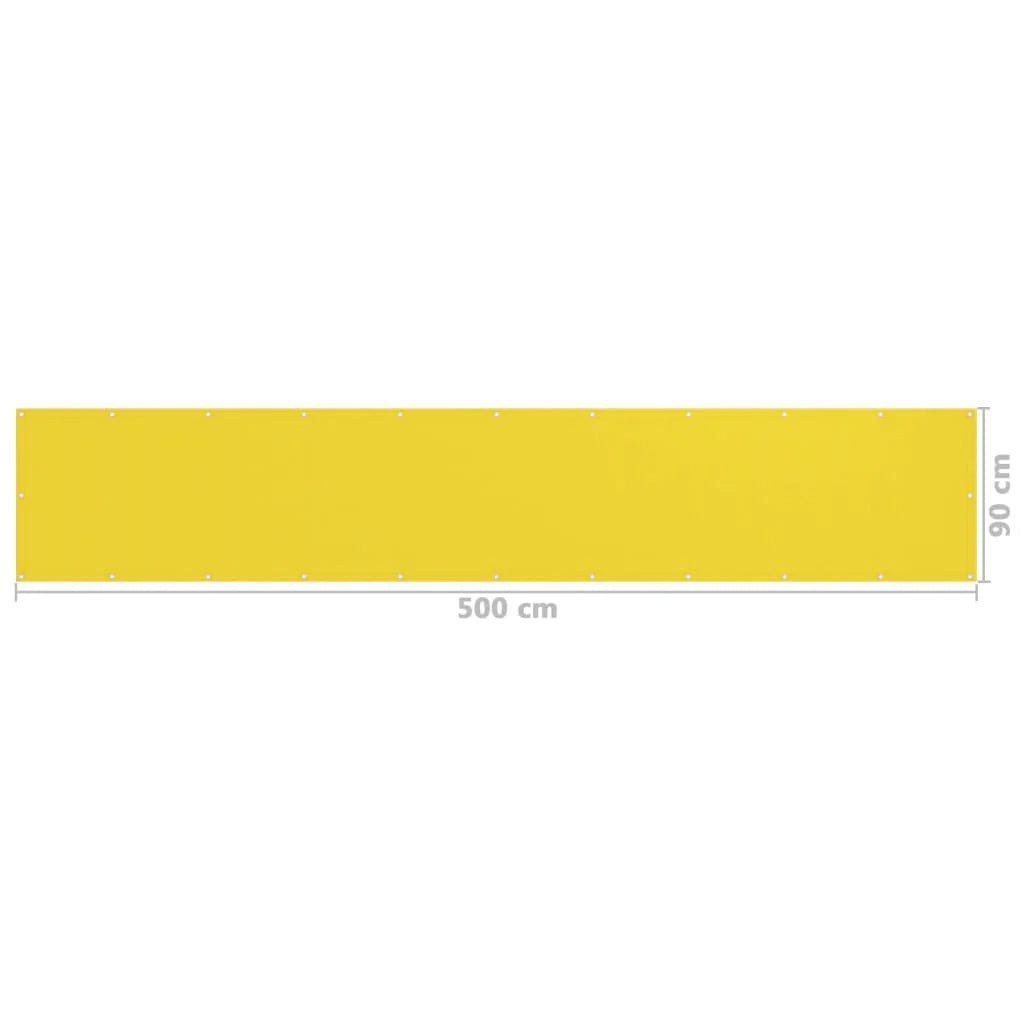 Schermo per balcone schermo per la privacy 90 x 500 cm HDPE giallo 02_0010203