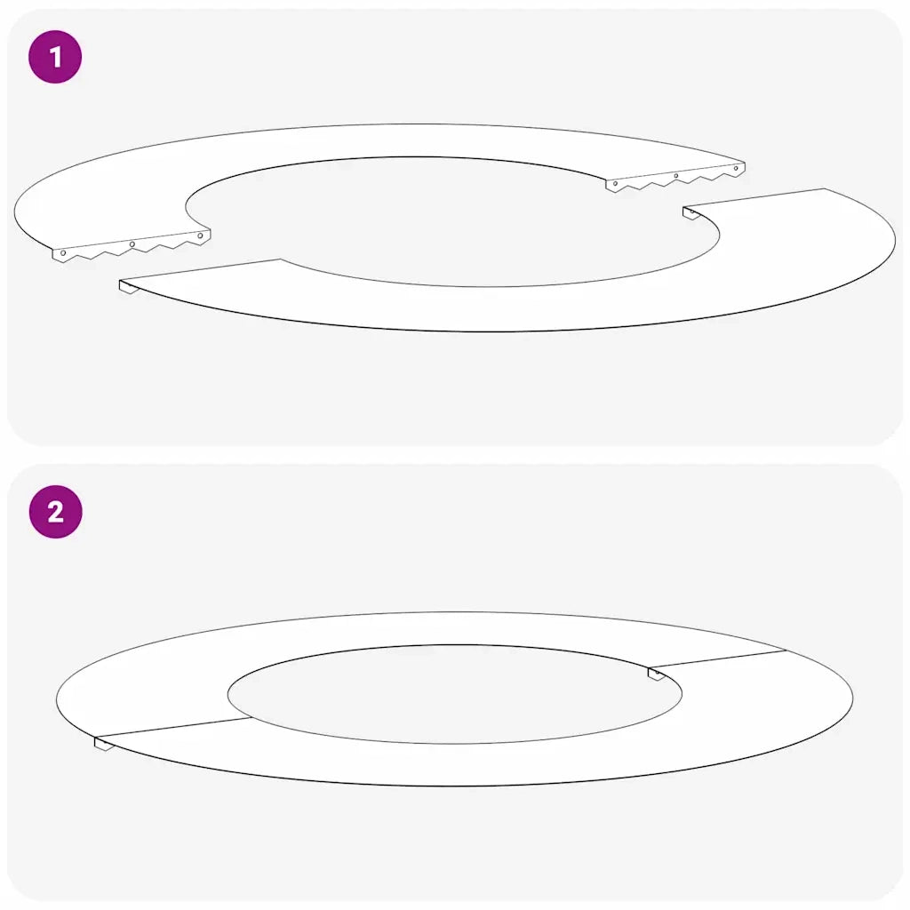 adatto per Anelli d'Albero Piatto 5 pcs Bianco Ø40 / 70 cm 873679