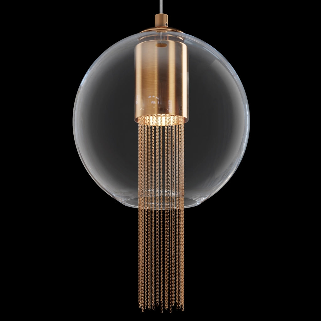 Lampada a sospensione Maytoni Flusso vetro bronzo GU10