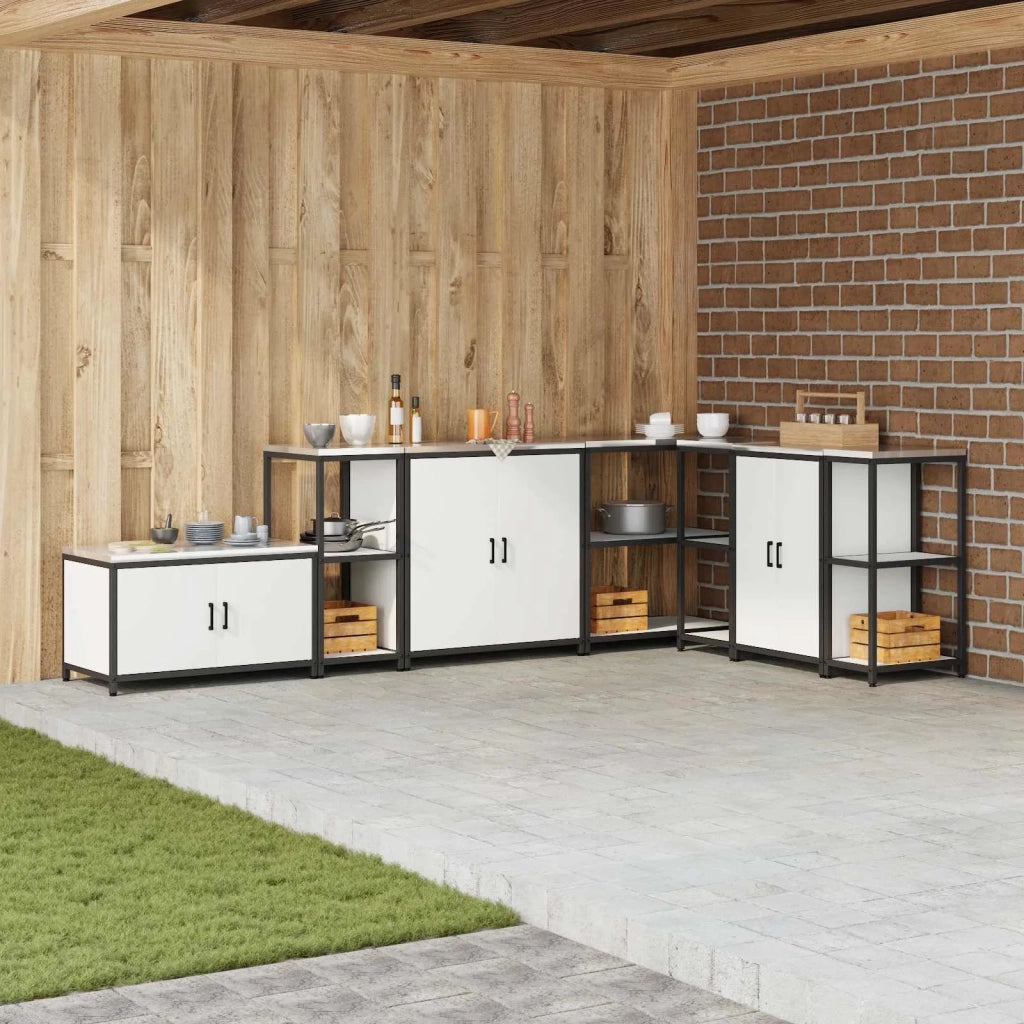 Pensile da cucina | Stoccaggio in cucina HATTEM Bianco 40 x 50 x 92 cm Acciaio