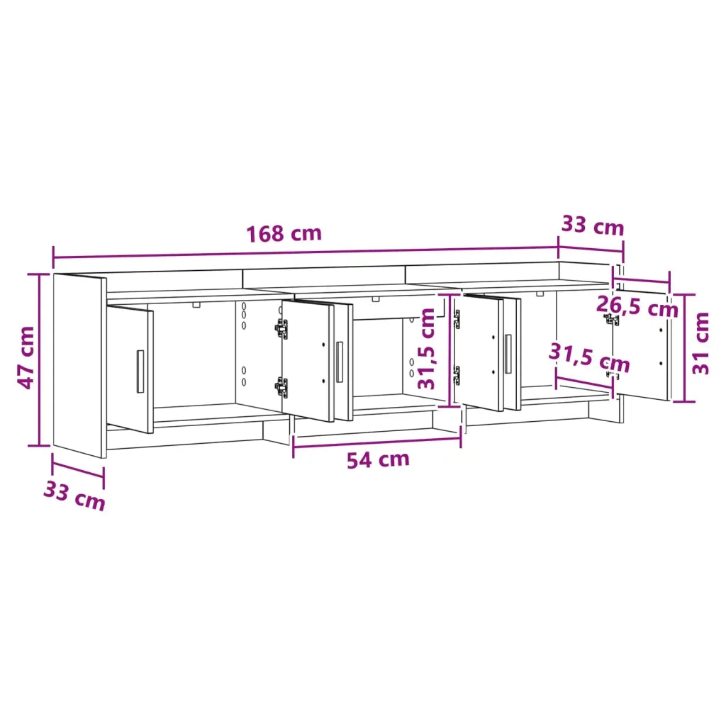 Mobile TV 168 x 33 x 47 cm Bianco Legno ingegnerizzato 8011203