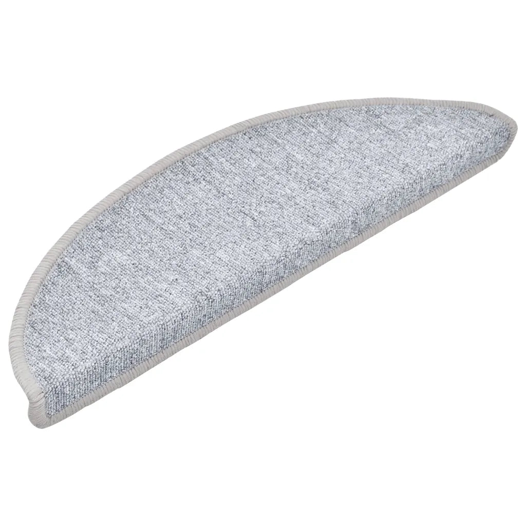 Tappetini per scale 10 pz | Gradini per Scale 56x17x3 cm Grigio chiaro Semicircolari