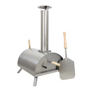 Forno per Pizza da Esterno a Pellet in Acciaio Inox Pala Pietra Refrettaria 400°