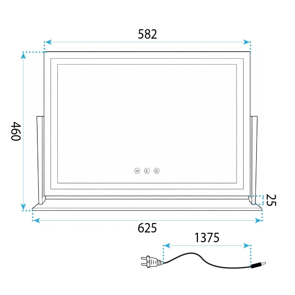 Specchio Led Studio White 58x45