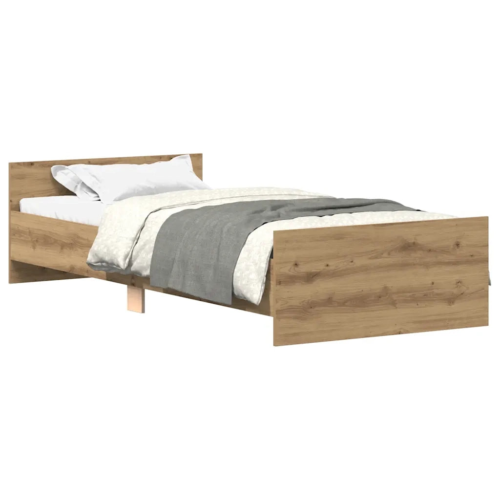 Giroletto senza Materasso-Struttura Letto Rovere Artigianale 90x200cm 659362