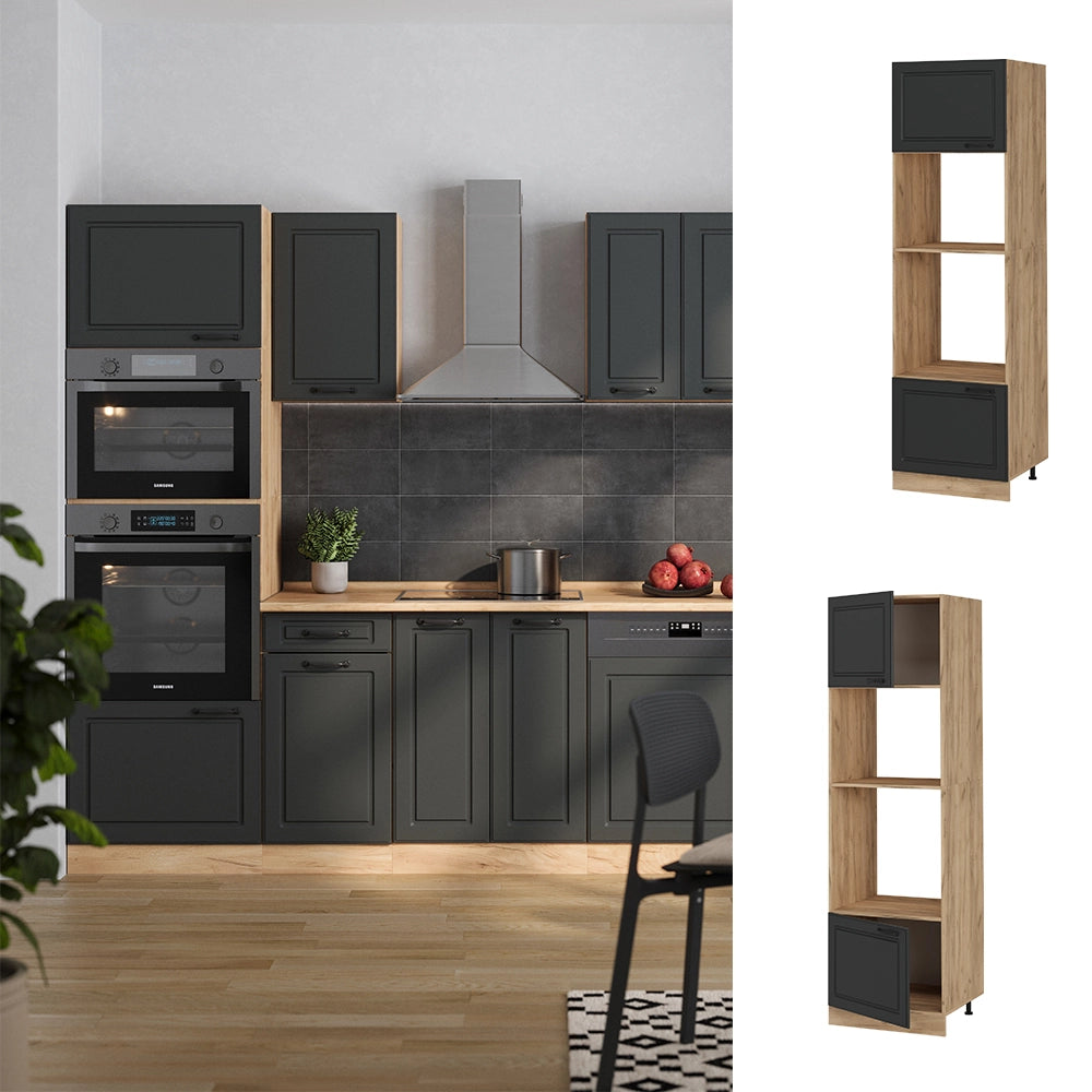 Vicco Set mobili bagno Antracite casa di campagna 60 cm