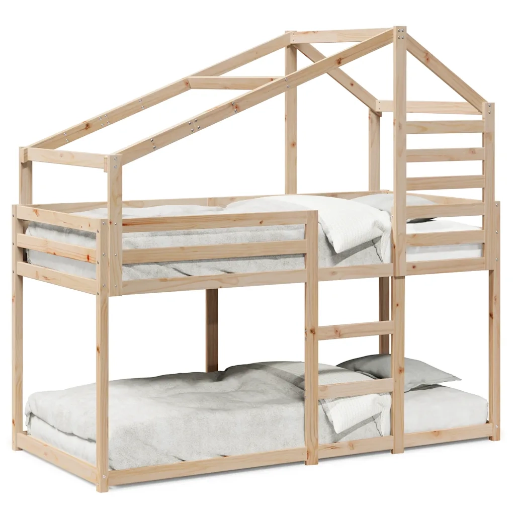 Letto a Castello senza Materasso 90x200cm Massello Pino 3281970
