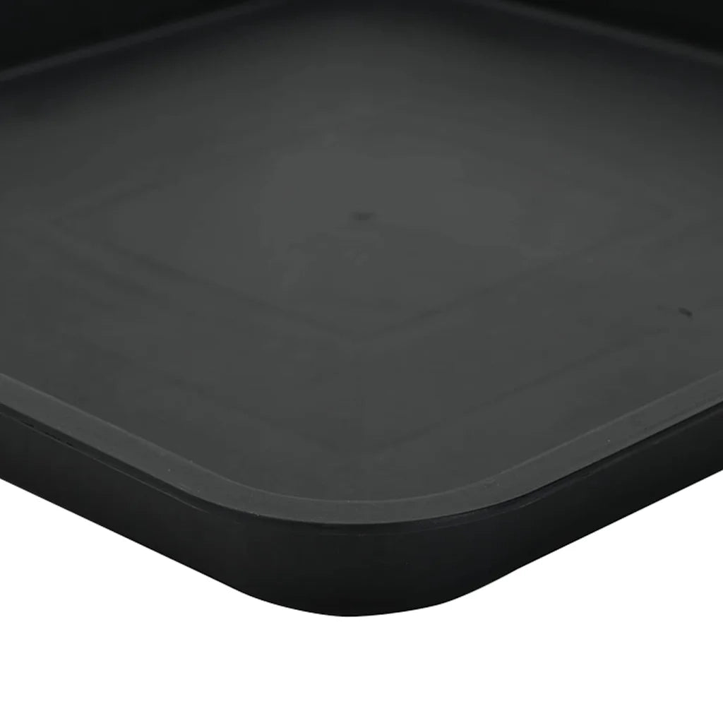 Fioriere | Cassetta per fiori | Vasi per Piante 24 pz Nero 28,5 x 28,5 x 22 cm Plastica