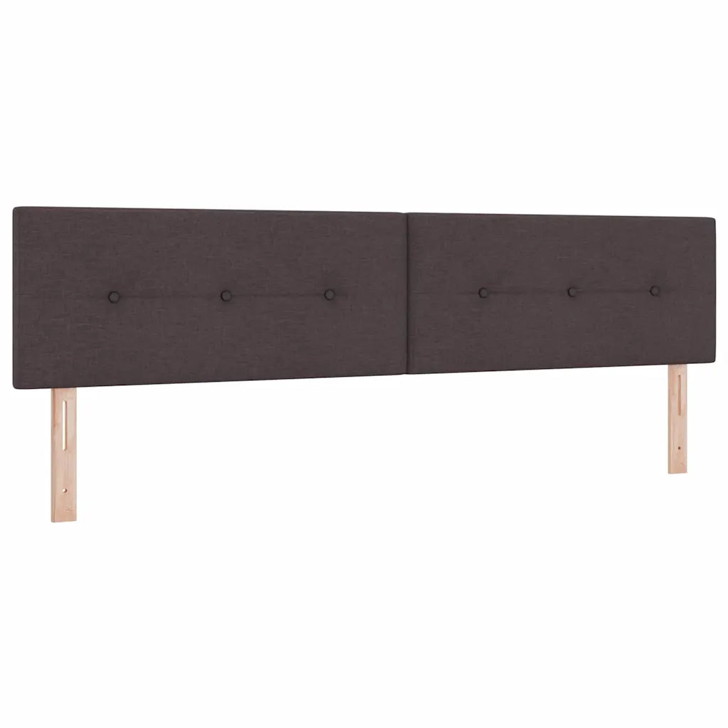 Letto a molle con testiera Marrone Scuro 200 x 200 cm Tessuto 3342236