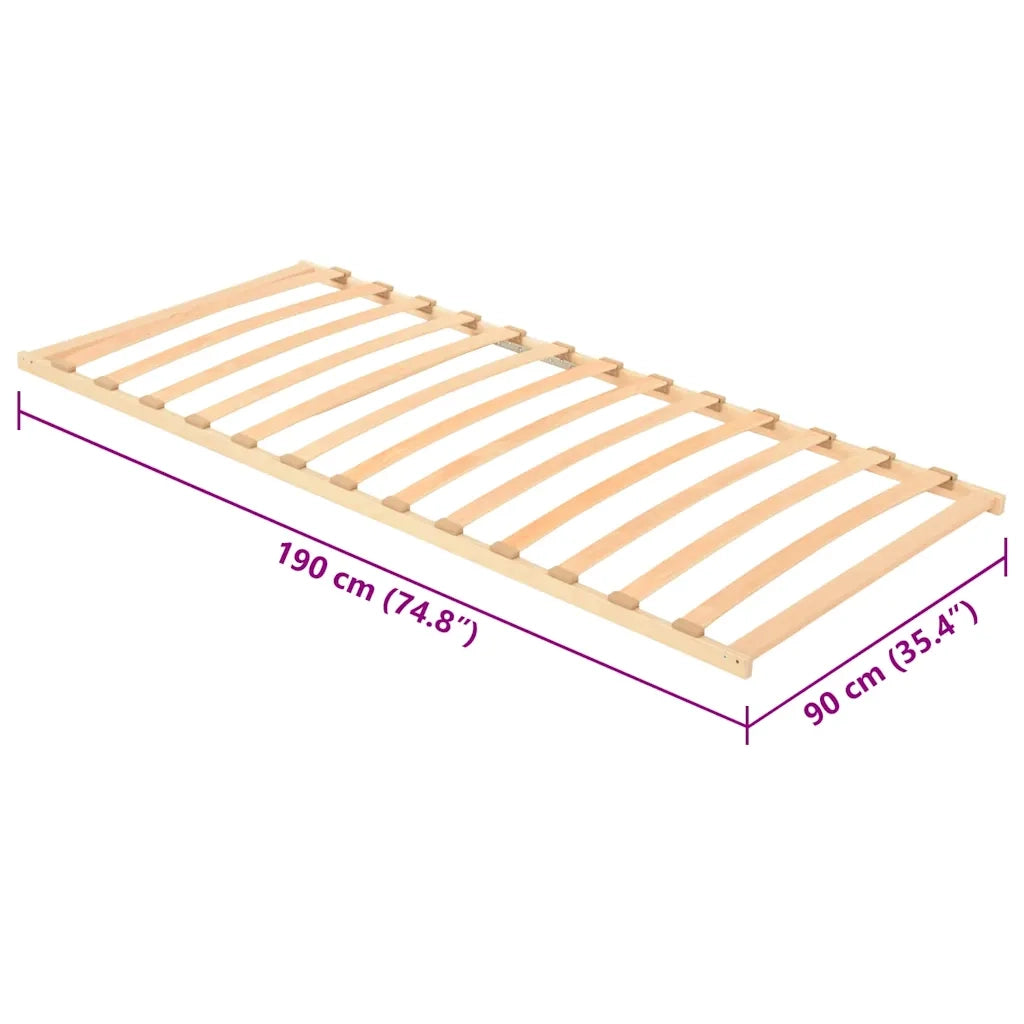 Base a doghe Marrone 90 x 190 cm Legno massello di faggio 42015278