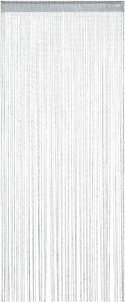 Draadgordino con effetto luccichio 90x245 cm argento, corda regolabile, lavabile, per cancelli, porte e finestre.