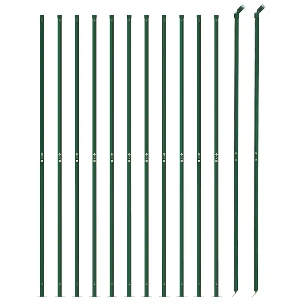 Recinzione da Giardino | Recinzione a Rete con Flangia Verde 1,4x25 m