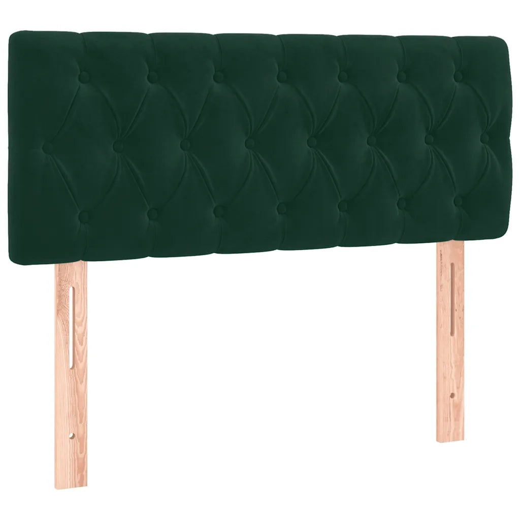 Giroletto a Molle con Materasso-Struttura Letto Verde Scuro 90x190 cm Velluto 126154