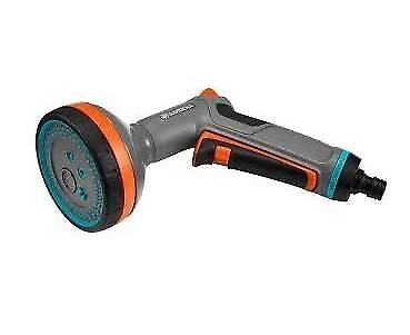 Gardena 18315-20 Comfort Multibrause Lancia a Doccia Multifunzione 5 Tipi di Getto Regolazione Flusso con un Dito Blocco Permanente Filtro Antisporcizia Resistenza al Geloe colore Nero