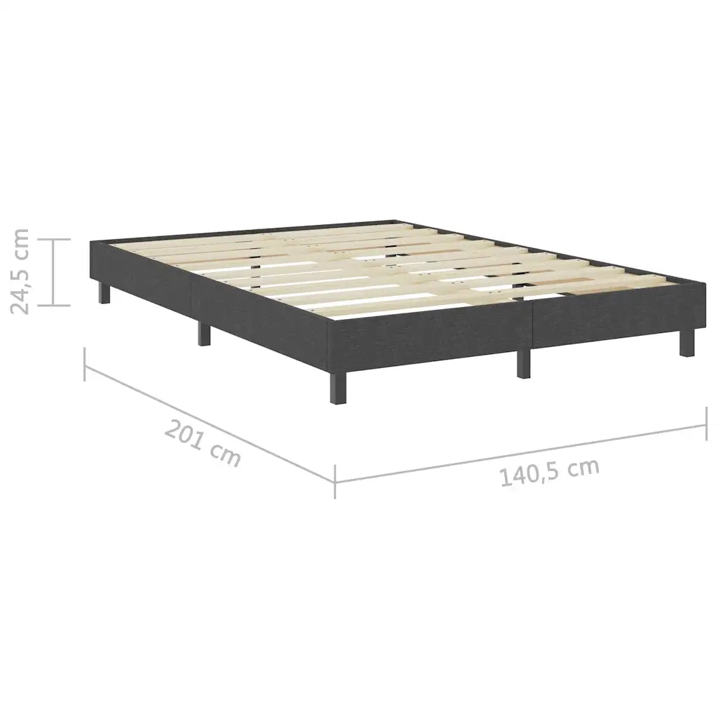 Letto a Molle Grigio in Tessuto 140x200 cm 287456