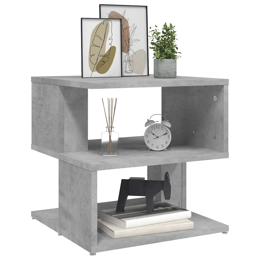 Tavolino Grigio Cemento 40x40x40 cm in Legno Multistrato 806296