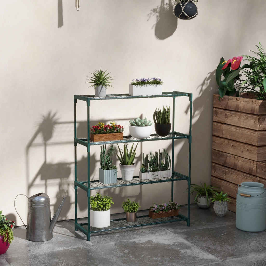Sostegno per Vasi 4 Livelli ¨C Zephmum ¨C Verde 89x28x107 cm