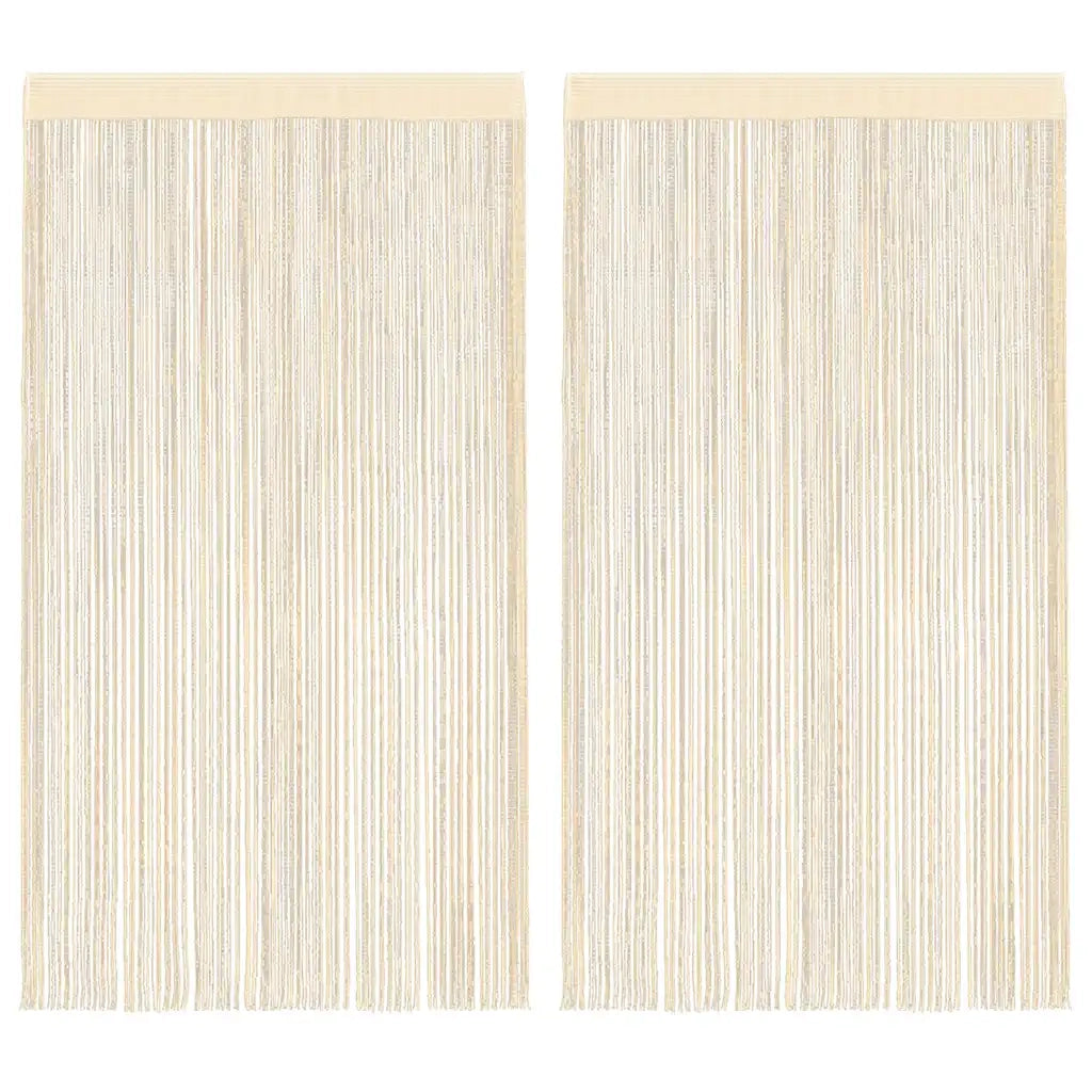 2 Pz Tende a Fili 100x250 cm Crema cod mxl 61175