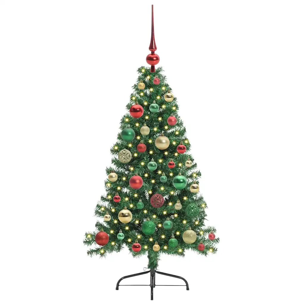 Albero di Natale | Decorazioni natalizie artificiale con luci integrate Verde 120 cm