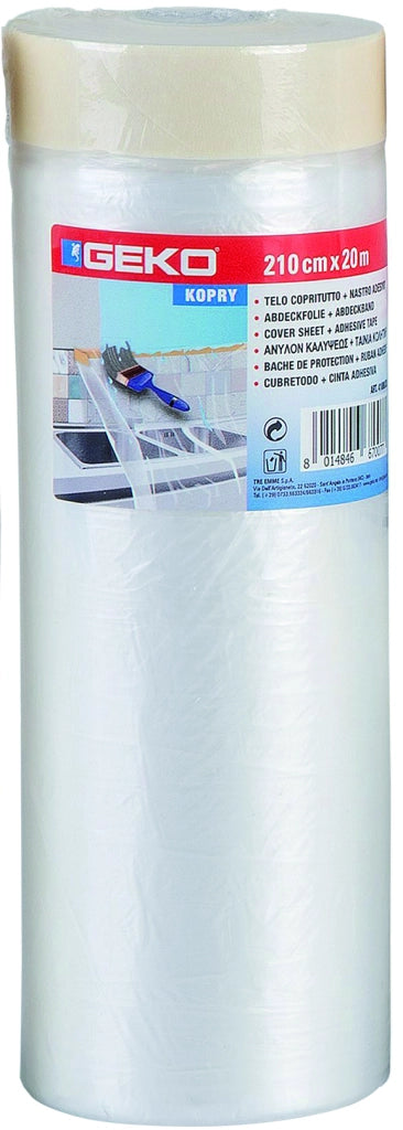 FILM PER MASCHERATURA + NASTRO ADESIVO CM.210 X 20 MT espositore 12 pezzi