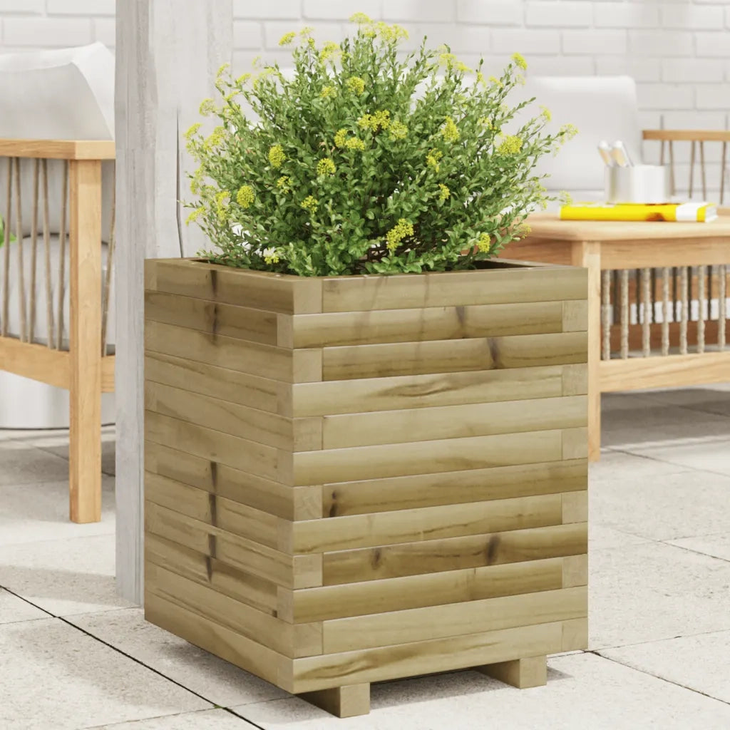 Fioriera da Giardino-Vaso da Esterno 40x40x49,5 cm in Legno di Pino Impregnato