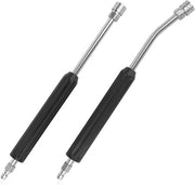 Kit di Pulizia a Doppia Funzione per Auto - 2 Lance a Doppia Funzione - 1 Retta e 1 Curva - Fissaggio di Testa di Sparo Interchangeabile - Maggiore Portata