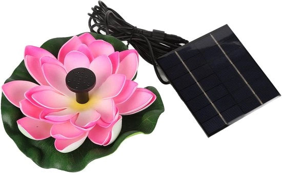 Fontana per uccelli con 8 getti - Fontana galleggiante per giardino - 1,4 W pompa solare - Progettata in ABS di alta qualità - Design duraturo - Fontana solare per giardino