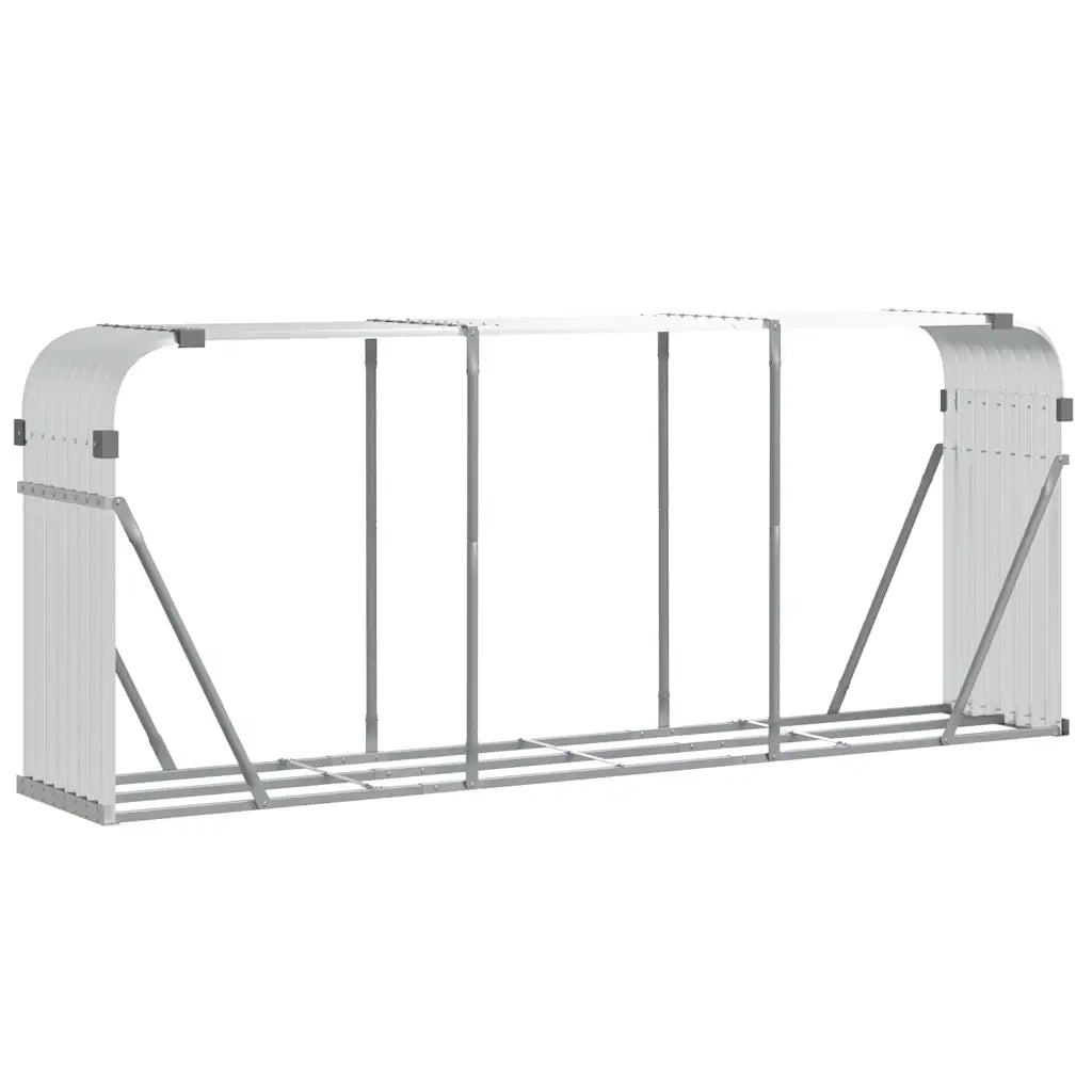 Portaceppi Argento 234x45x100 cm in Acciaio Zincato 364595