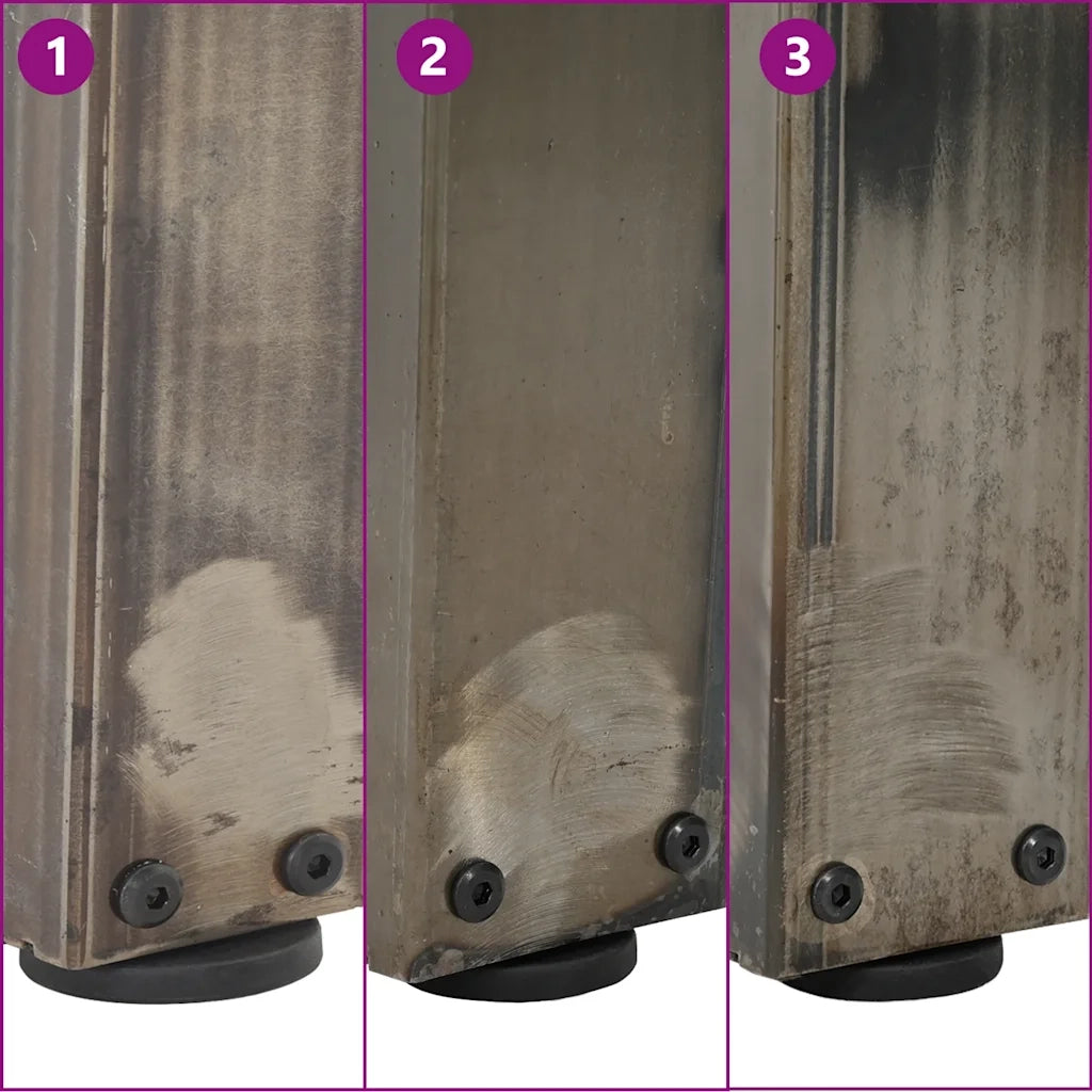 Gambe per Tavolino da Caff¨¨ a Forma di V 2 pz | Piede del tavolo Acciaio Naturale 60x(30-31,3) cm Acciaio