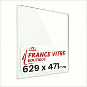 629 x 471 x 4 mm - Vetro per stufa a legna - vetro camino di ricambio - vetro per caminetto resistente al fuoco - France Vitre