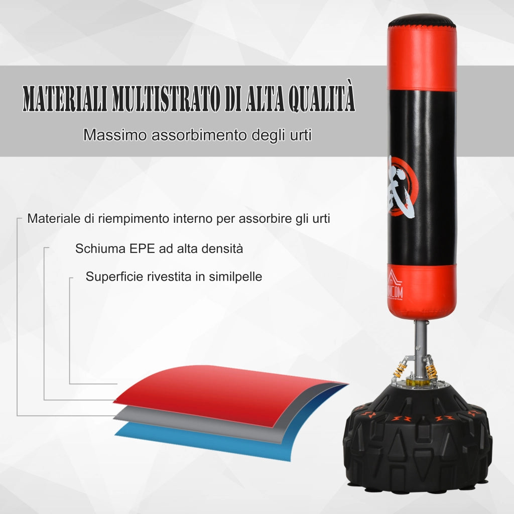 Sacco da Boxe da Terra ¨C Minimal ¨C Nero e Rosso, 180 cm