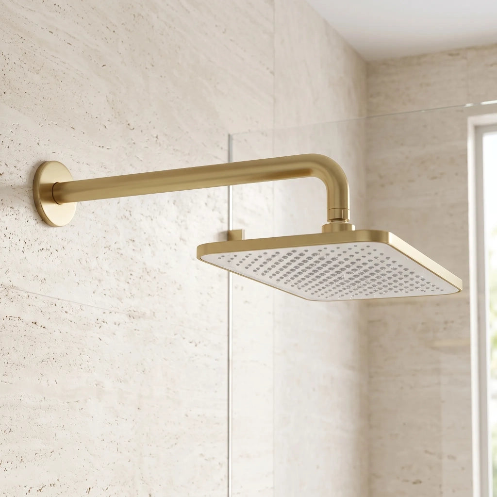 Soffione Doccia Rettangolare Rea Js-032 Brushed Gold
