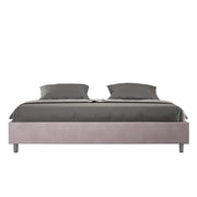 BS COM Letto con rete imbottito 180x210 microfibra glicine