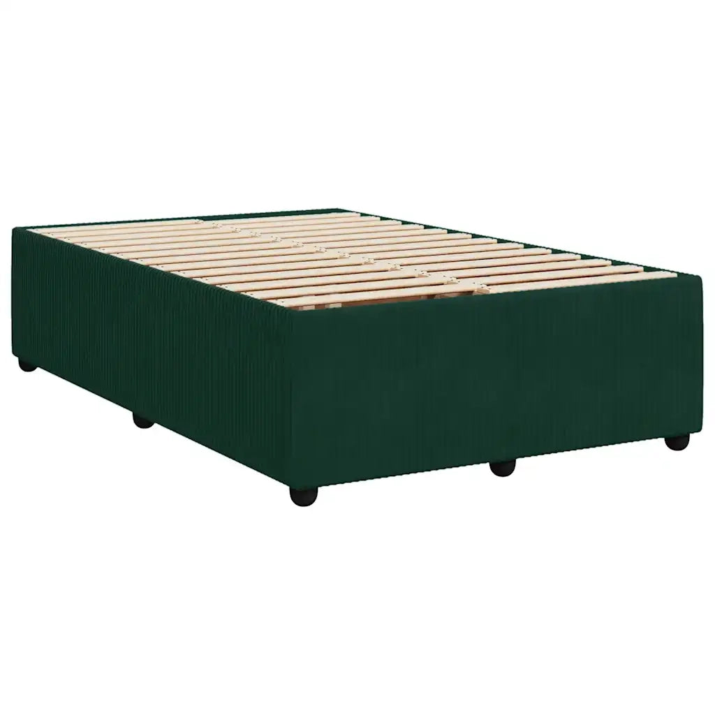 Giroletto a Molle con Materasso Verde Scuro 120x190 cm Velluto 3285629