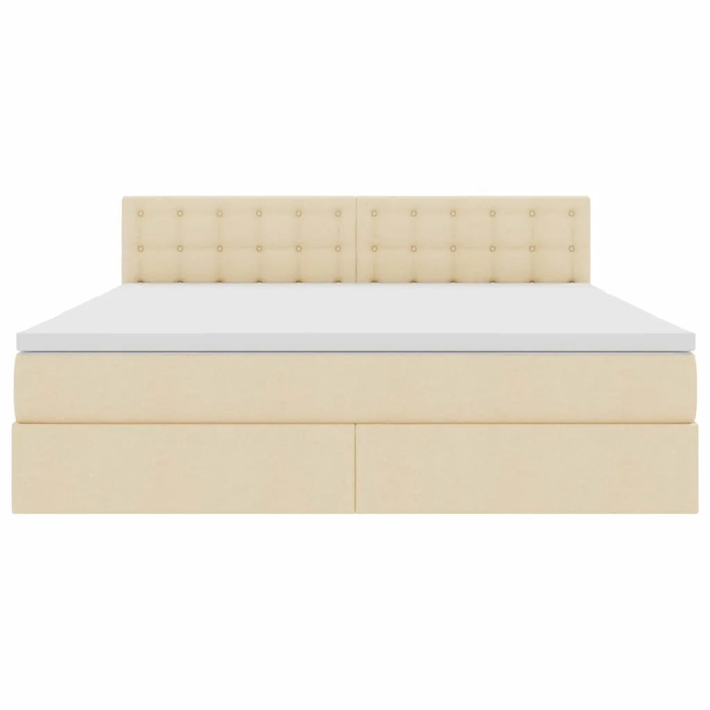 Letto con contenitore e materasso Crema 160 x 200 cm 3370648