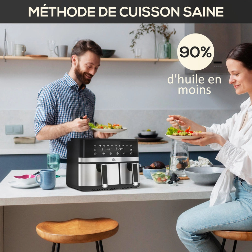 Friggitrice ad Aria Senza Olio ¨C Minimal ¨C 8.5L 2700W 2 Scomparti