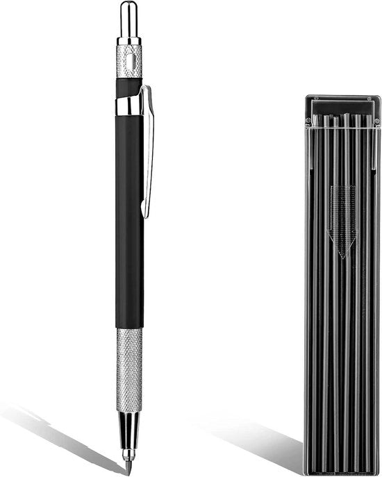 Set di matite meccaniche con 12 ricariche - 2 mm - 2B