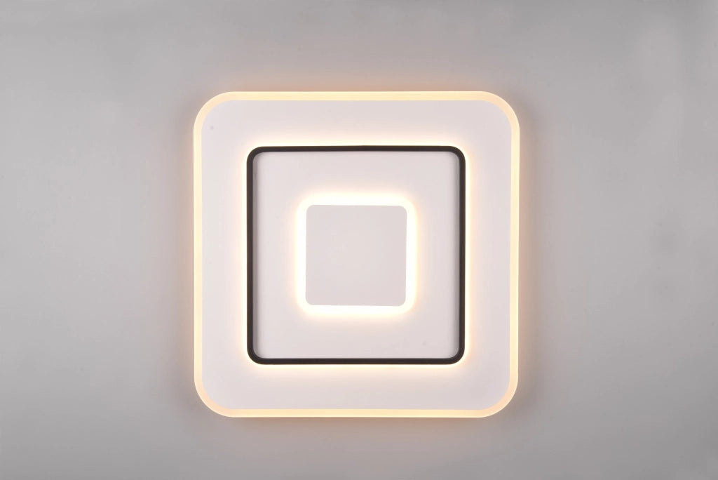 Plafoniera LED quadrata 60cm 55W dimmer telecomando RL Jora