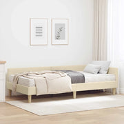 Struttura Letto Angolare con Materasso 2 pcs Crema Tessuto 3393659