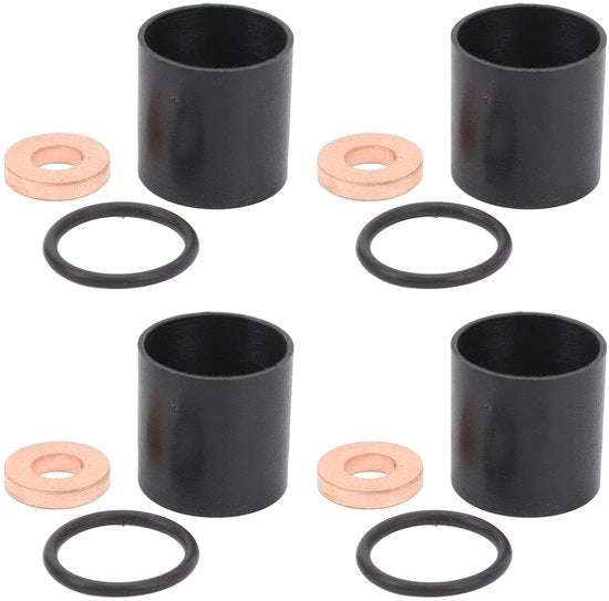 Set di afdichting per iniettori - Adatto per Avantime/Laguna II/Espace III-IV - Sostituzione per 2.2/2.5 dCi - 4 pezzi - Metallo/Rubbero - Numeri di riferimento OE 7701474025/1661300QAA/9110962/7703062072 - Set di afdichting