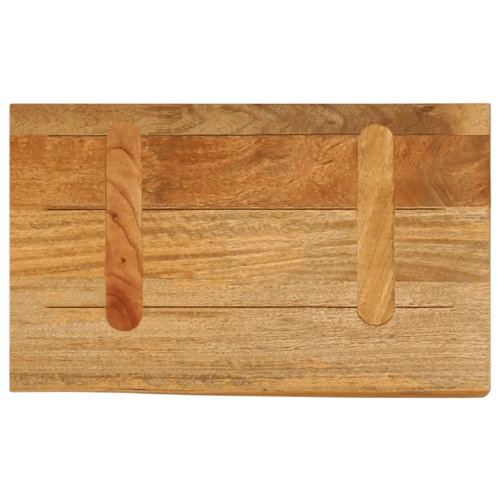 Piano Tavolo Bordi Vivi 60x30x3,8 cm in Legno Massello di Mango 370572