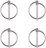 Spille per la sicurezza a 4 punte, in acciaio inossidabile 304, progettato per essere self-locking, per uso in campagna, in giardino o per gazon, colore argento.