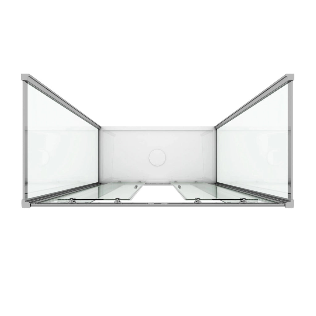 Box Doccia 3 lati 80x160x80 CM H198 trasparente mod. Young Trio 2 Ante