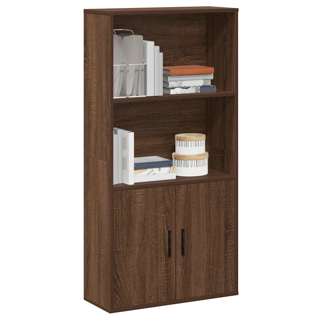 Libreria-Scaffale per Libri-Mobile di Stoccaggio Rovere Marrone 60x24x120 cm in Legno Multistrato