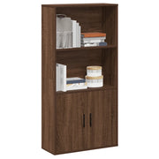 Libreria-Scaffale per Libri-Mobile di Stoccaggio Rovere Marrone 60x24x120 cm in Legno Multistrato