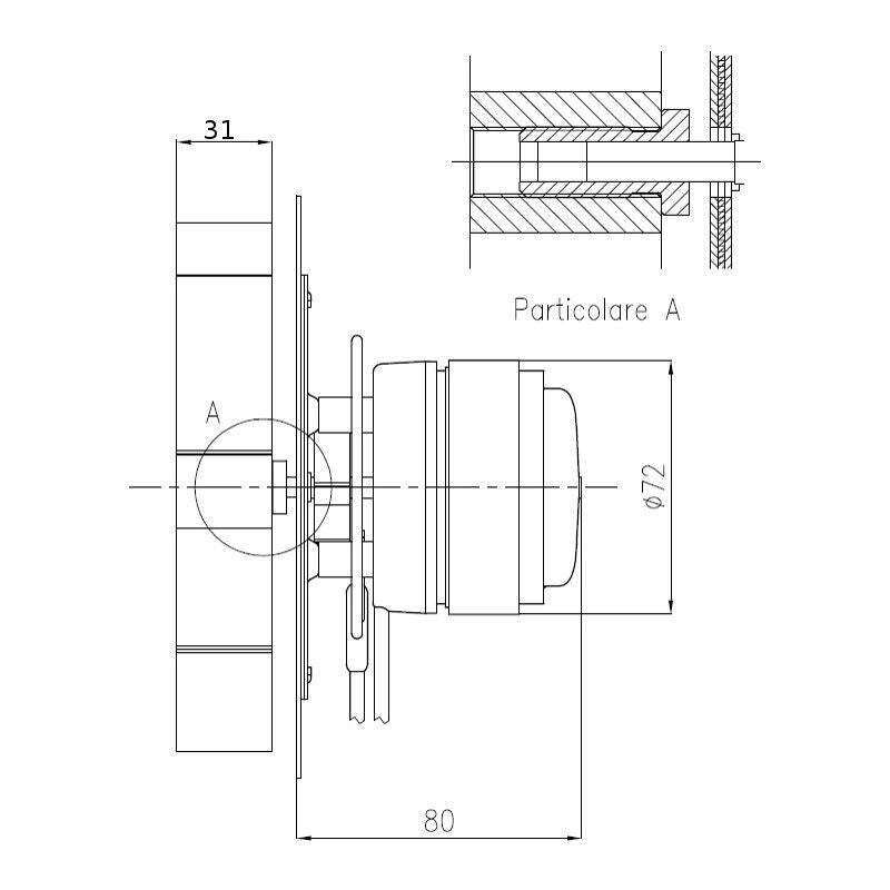 Ricambistufeapellet ESTRATTORE Aspiratore fumi per Stufa a Pellet FANDIS VFC2C23 Motore ECOFIT 2RECA3 con Encoder Ventola da 31mm Rotazione oraria