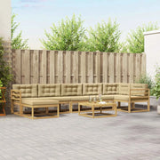 Set di divani da esterno 8 pcs Bianco e Beige 3386782