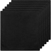 Set di 6 Asciugamani Microfibra per Pulizia 20x20 cm Nero