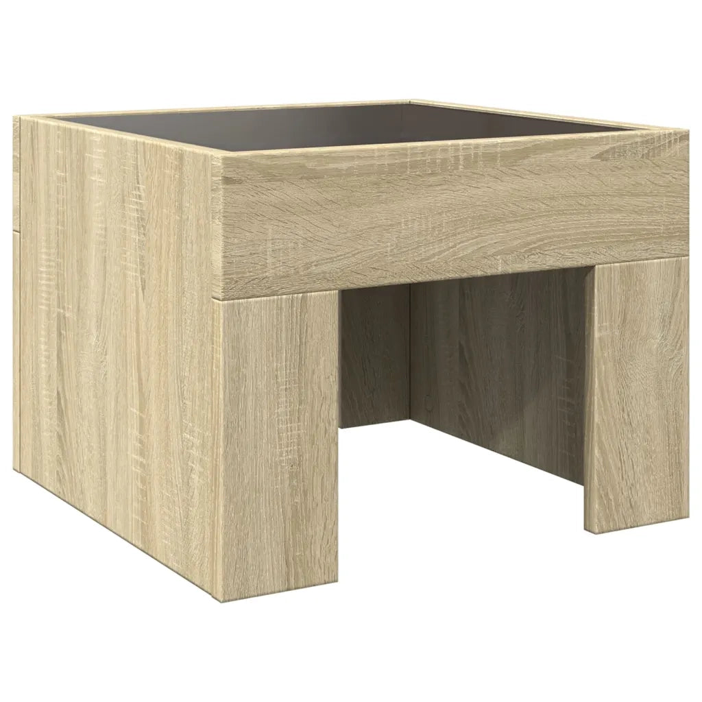Comodino con LED Infinity Rovere Sonoma 40x40x30 cm 3284072