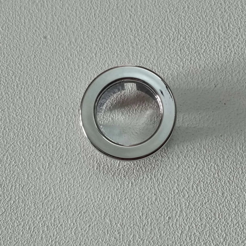 Ghiera anello cromato per fori da 28mm per troppo pieno lavabo e bidet - 2pz